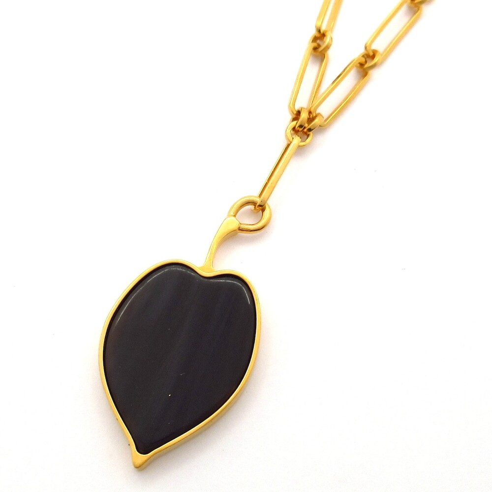 Loewe Necklace Gold Black Hardware Plastic